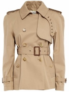 CHLOÉ Cotton Gabardine Short Trench Coat