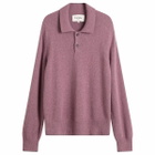Corridor Men's Brushed Alpaca Polo in Plum