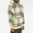 Butter Goods Men's Heavyweight Plaid Hoody in Charcoal/Zest