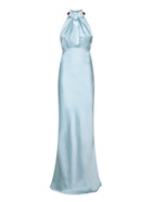 C.P. Company Light Blue Halter Long Dress