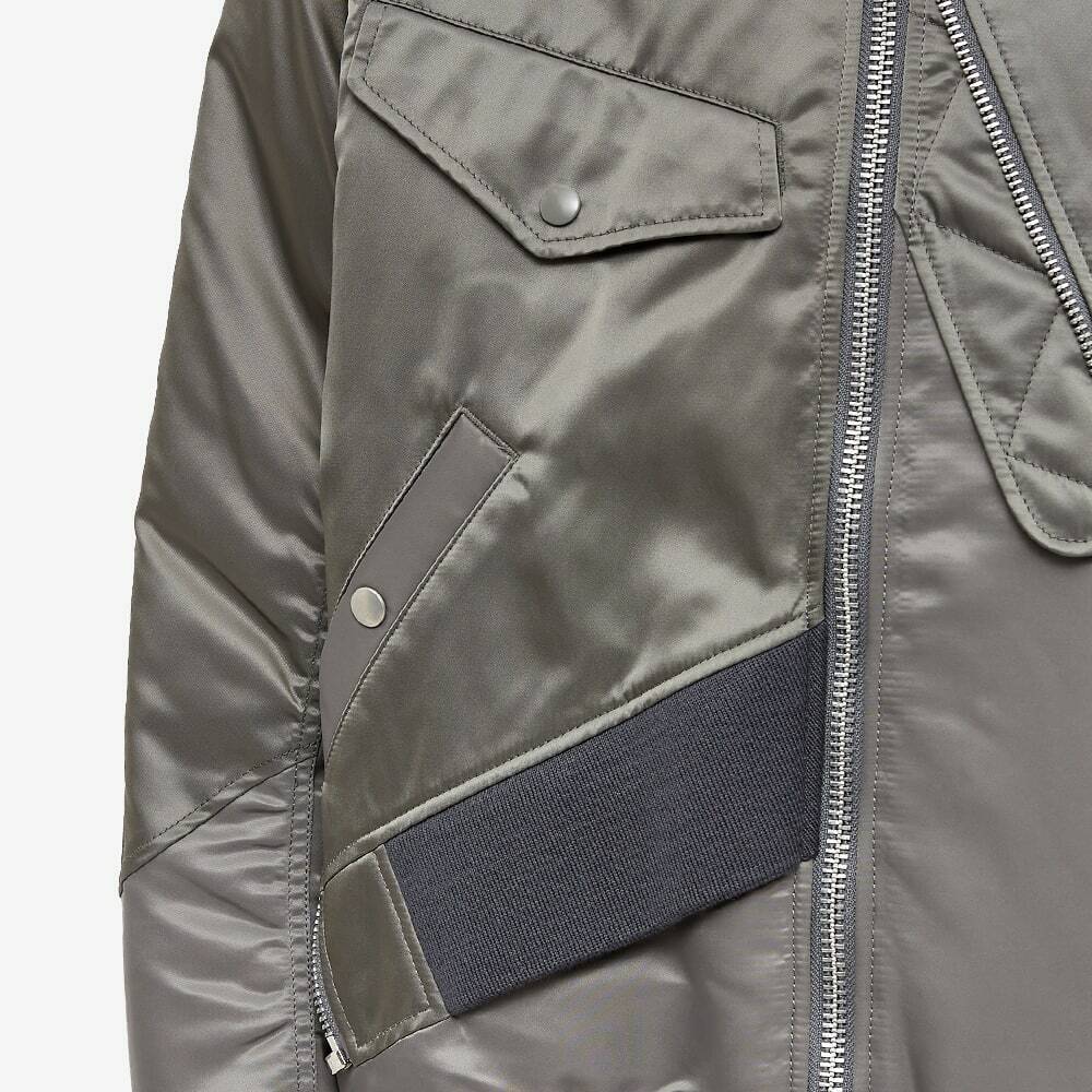 Undercoverism Men's Panelled MA-1 Jacket in Khaki Grey