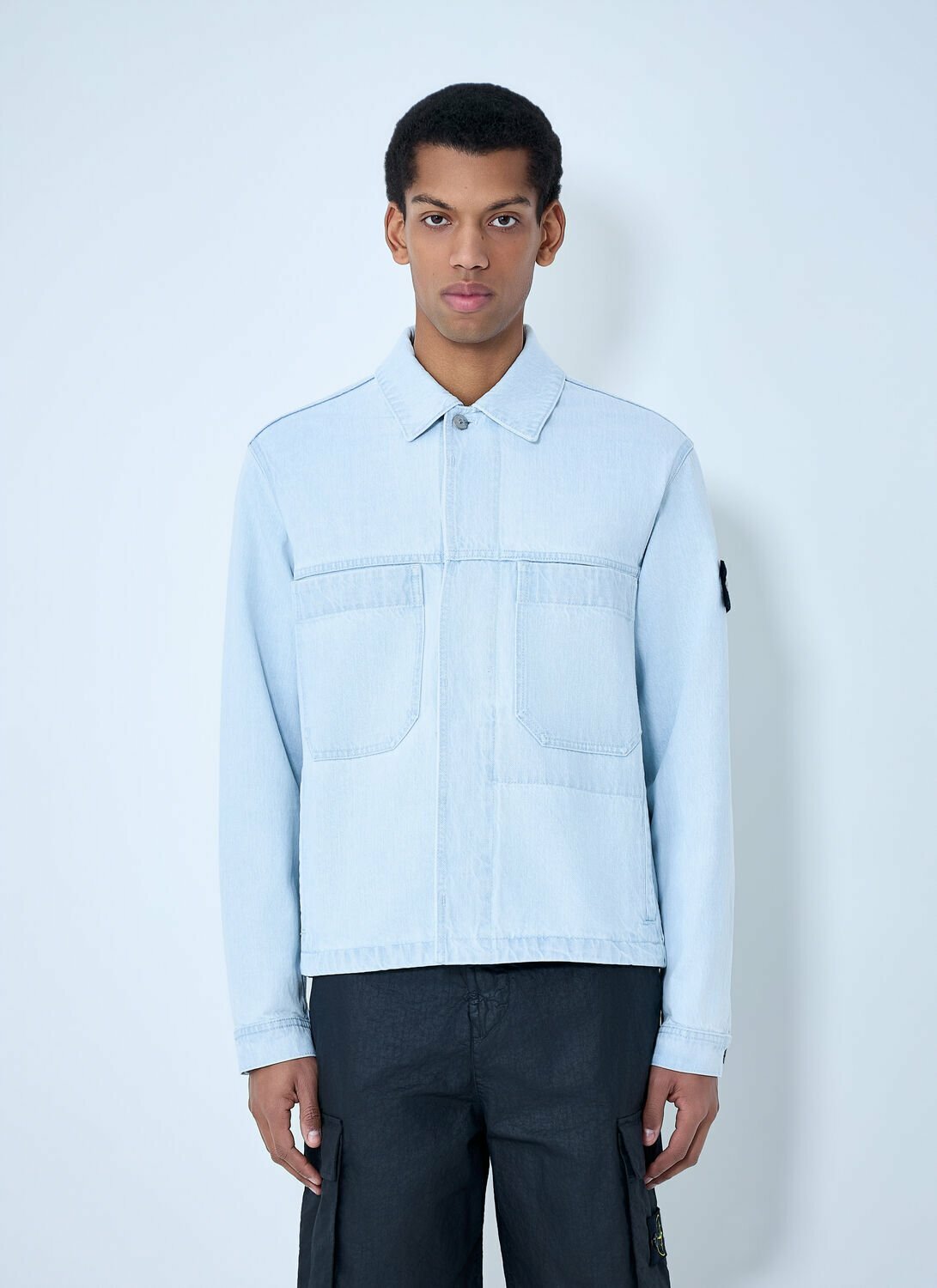Stone Island Denim Biker Jacket