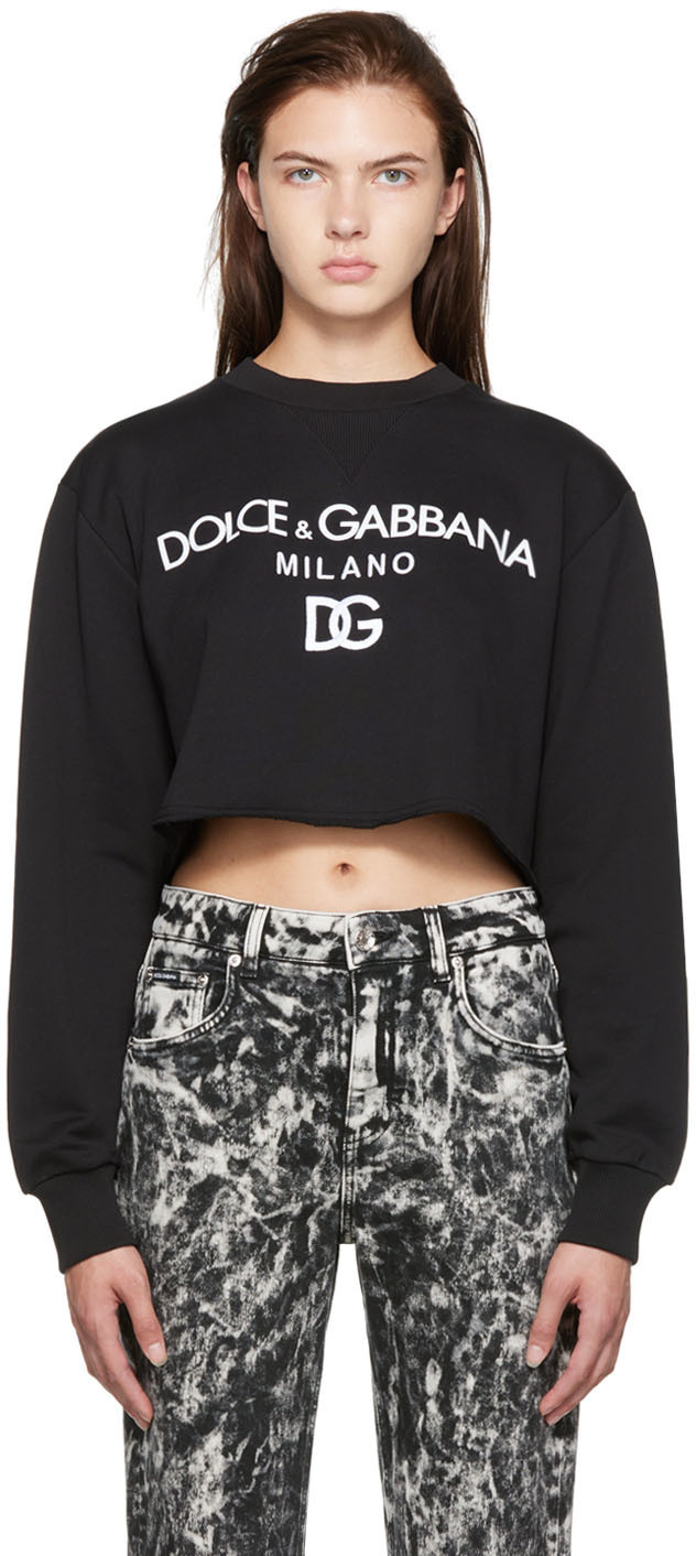 Dolce & Gabbana Black Camouflage Hooded Sweatshirt Sweater
