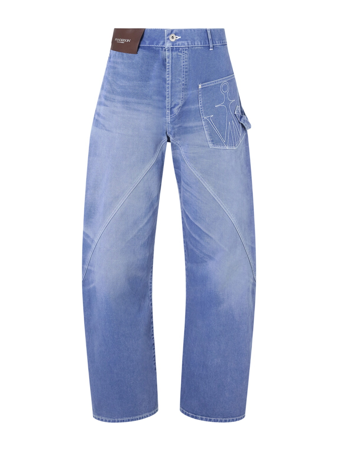 JW Anderson Blue Patchwork Workwear Jeans JW Anderson