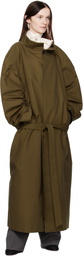 MARIE ADAM-LEENAERDT Khaki Multiple Ways Skirt Trench Coat
