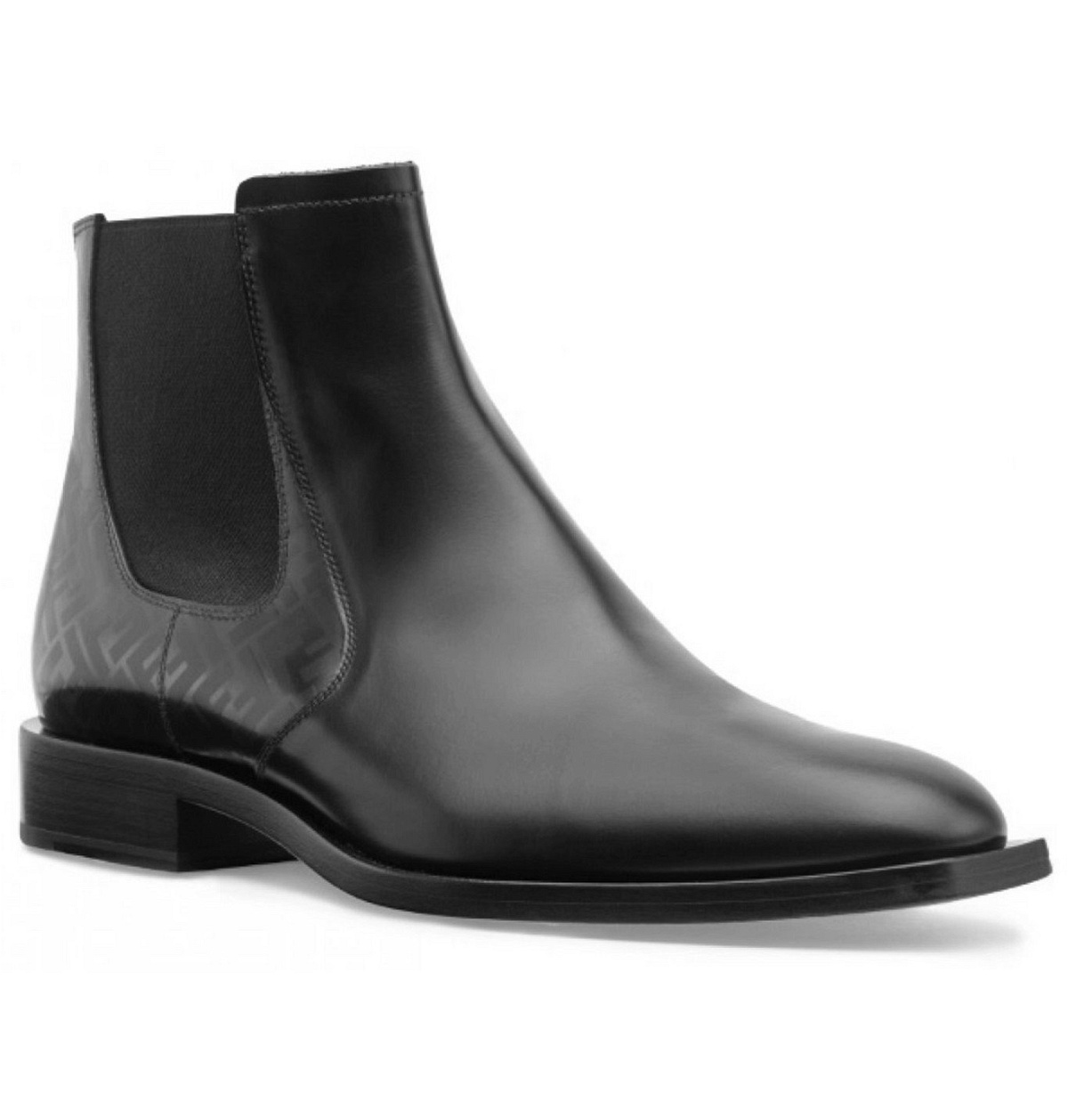 Photo: Fendi - Logo-Print Leather Boots - Black