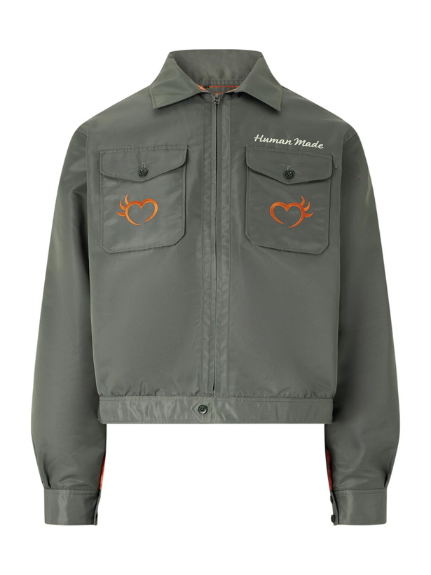 Photo: Human Made - Embroidered Nylon Jacket - Green