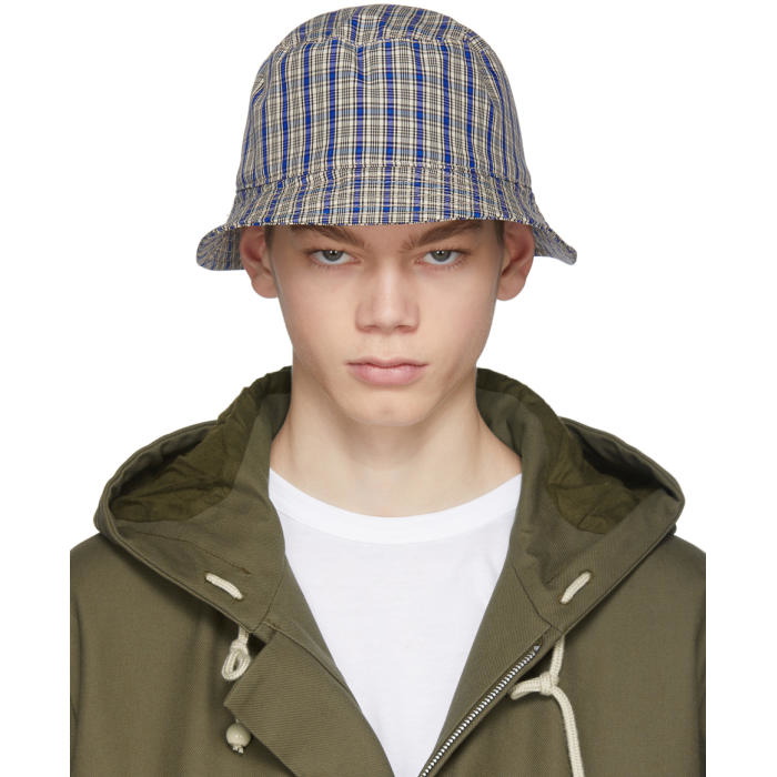 Photo: Acne Studios Navy Check Buk Bucket Hat