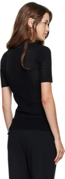Victoria Beckham Black Knit Polo
