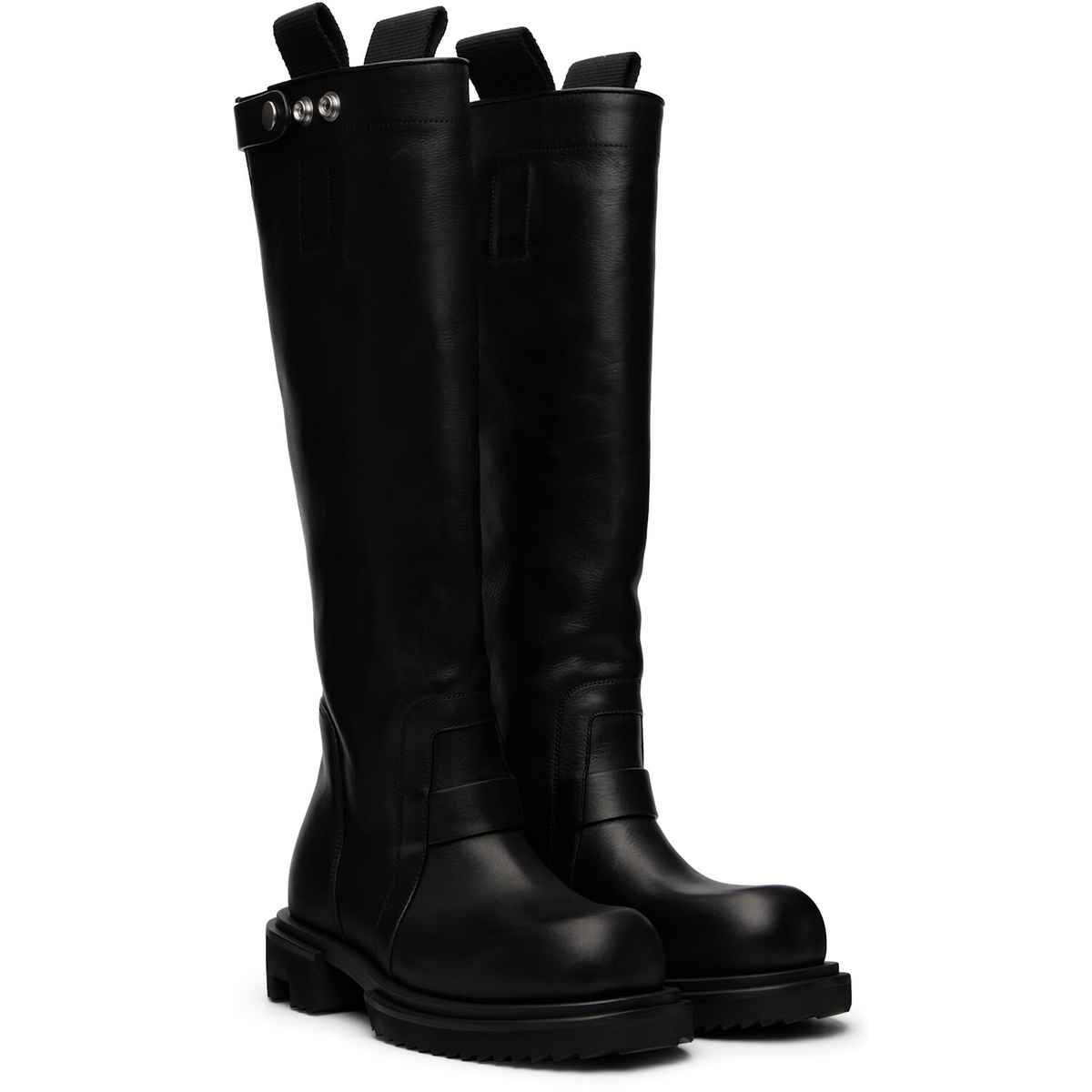 Rick Owens Black Tower Knee Pull-On Gabe Tall Boots