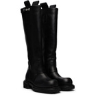 Rick Owens Black Tower Knee Pull-On Gabe Tall Boots