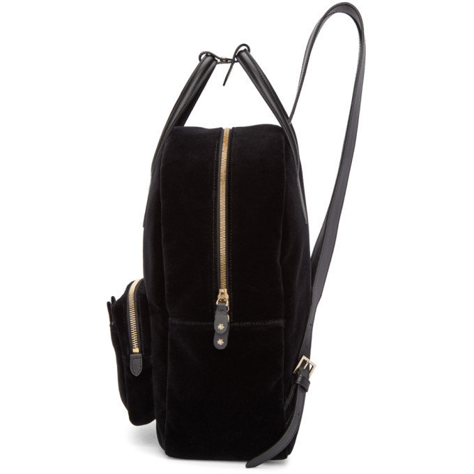 Velvet black cheap backpack