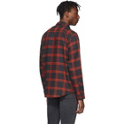 Levis Made and Crafted Black and Red Herringbone Standard Shirt