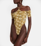 KNWLS - Printed halterneck bodysuit