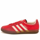 Adidas Gazelle Indoor Sneaker in Red/Better Scarlet/Cream White