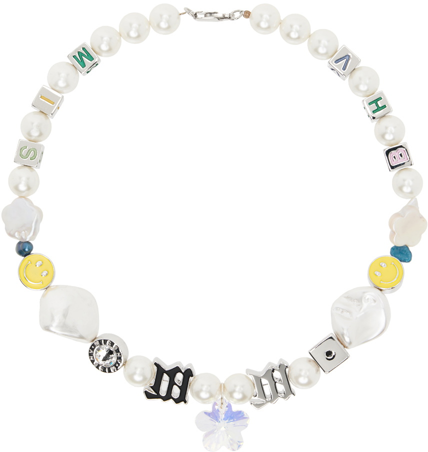 MISBHV White LA Beaded Choker