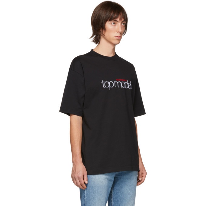 Balenciaga Black Top Model T-Shirt Balenciaga