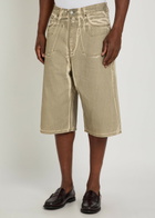 Acne Studios Two-tone Denim Shorts Beige