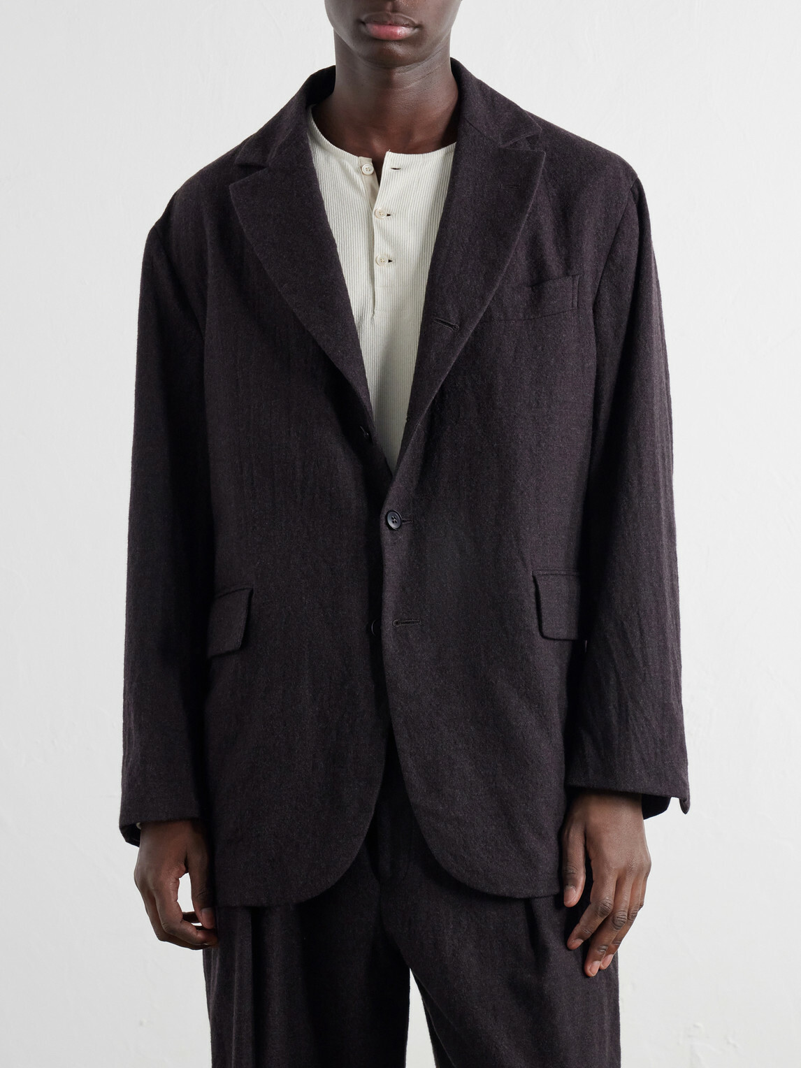 Kaptain Sunshine - Brushed-Wool Suit Jacket - Brown