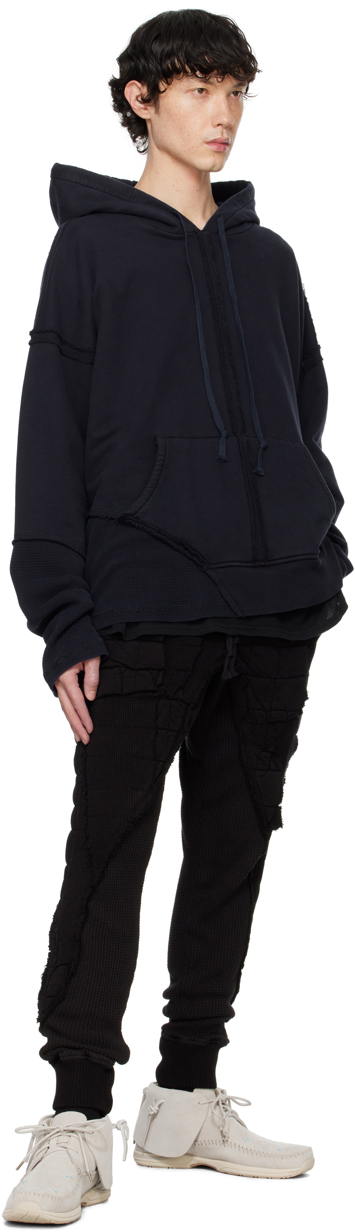 Greg Lauren Navy Drop Hoodie