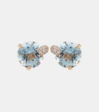 Bucherer Fine Jewellery 18kt rose gold earrings with aquamarine and diamonds