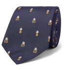 Gucci - 7.5cm Logo-Jacquard Silk-Twill Tie - Blue