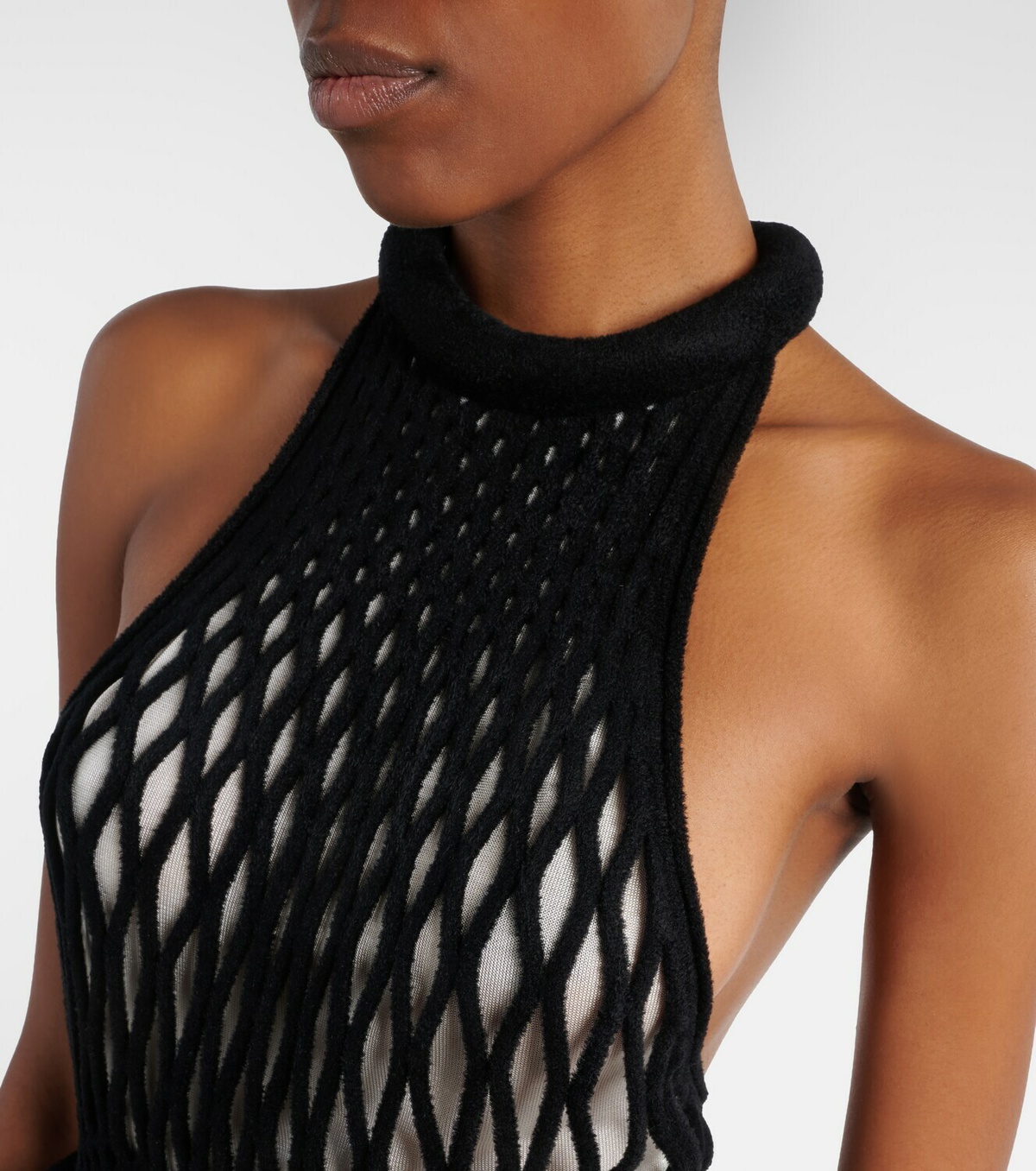 Givenchy Halterneck open-back mesh midi dress