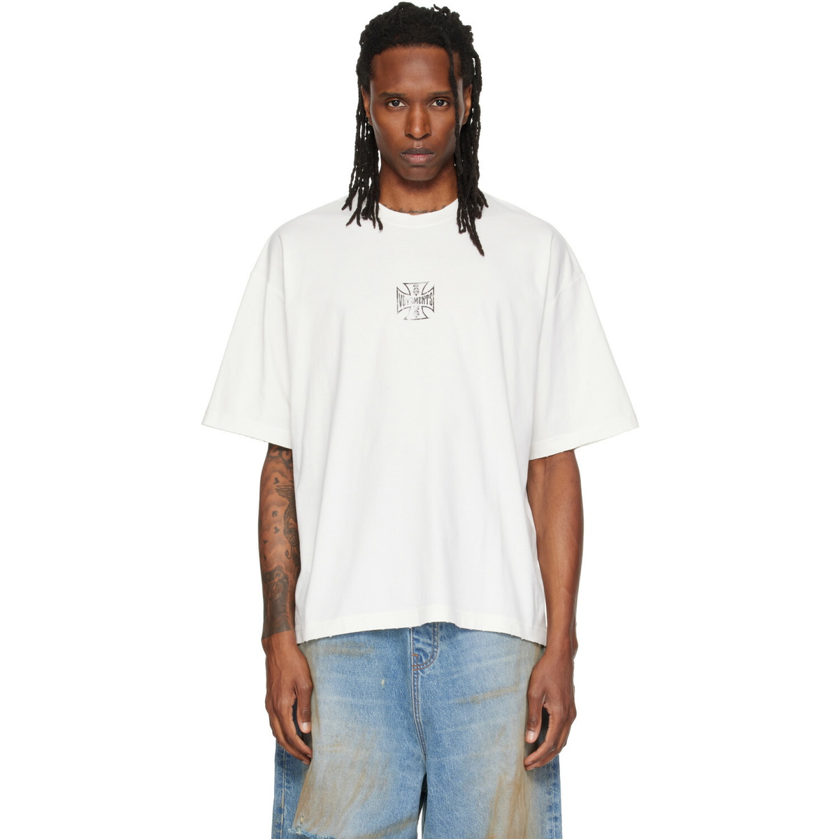 Marc Jacobs Heaven White Boardwalk Bear Long Sleeve T-Shirt Marc
