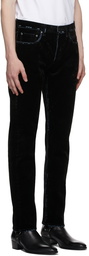 John Elliott Black Flocked 'The Daze Crush' Jeans