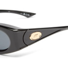 Le Specs Glaciem Sunglasses in Black/Smoke Mono 
