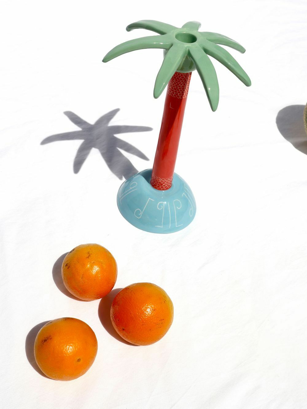LAETITIA ROUGET Orange Coconut Tree Candle Holder