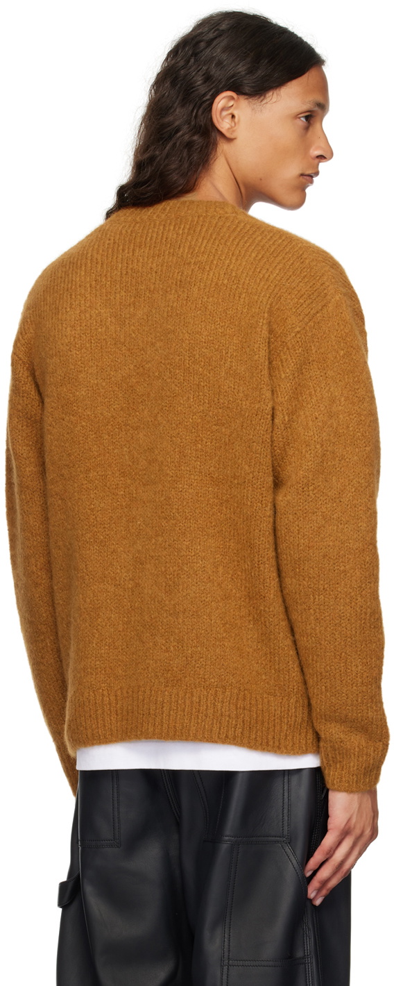 Dries Van Noten Orange Alpaca Cardigan Dries Van Noten