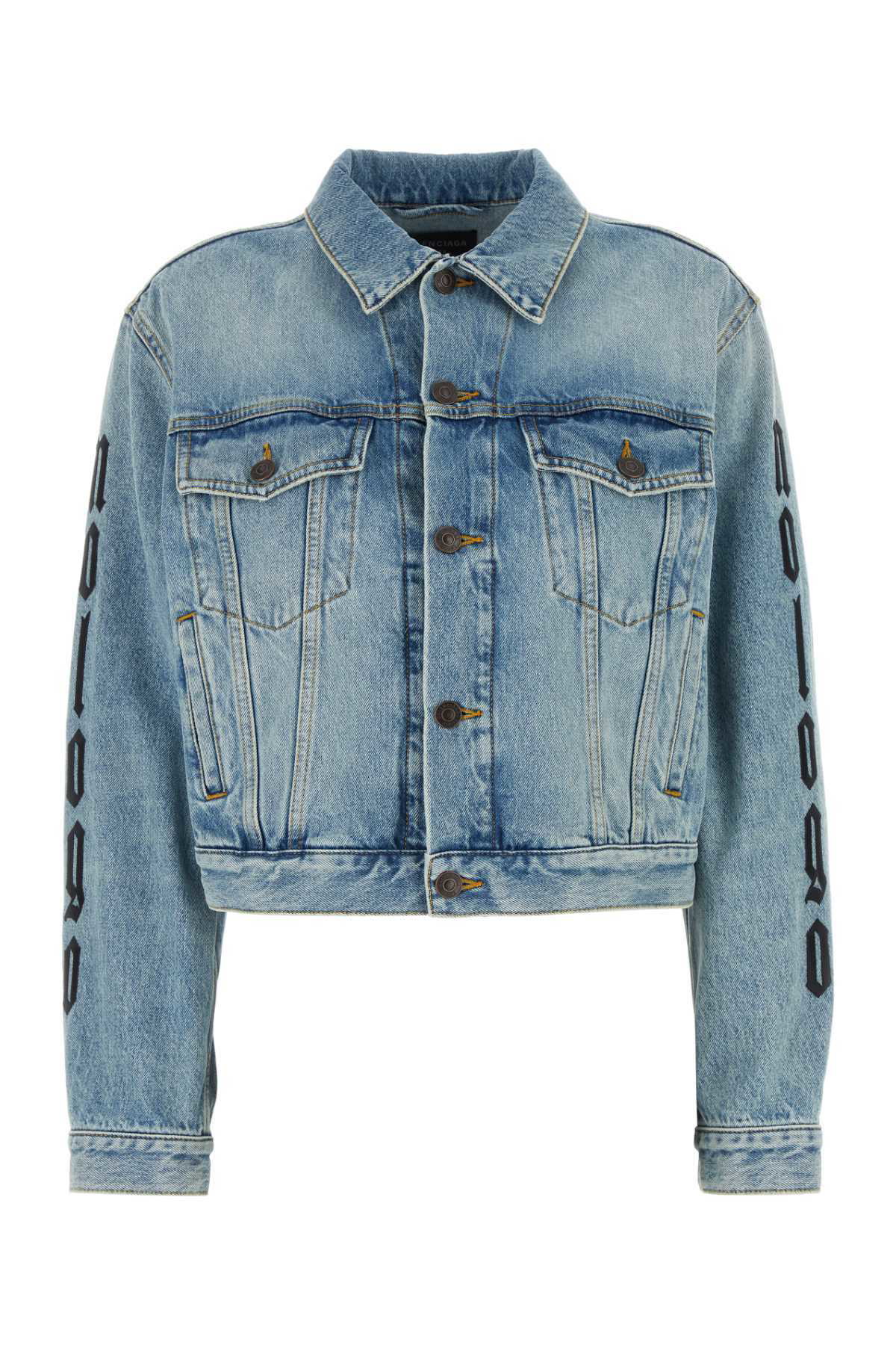 Balenciaga Blue Allover Denim Jacket Balenciaga