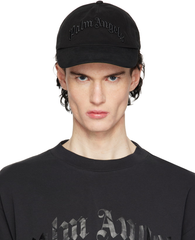 Photo: Palm Angels Black Curved Logo Cap
