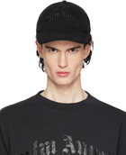 Palm Angels Black Curved Logo Cap