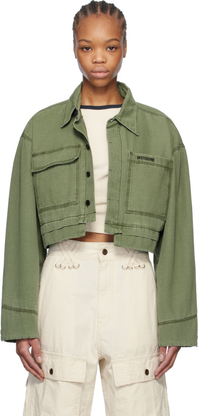 Photo: We11done Khaki Cropped Work Jacket