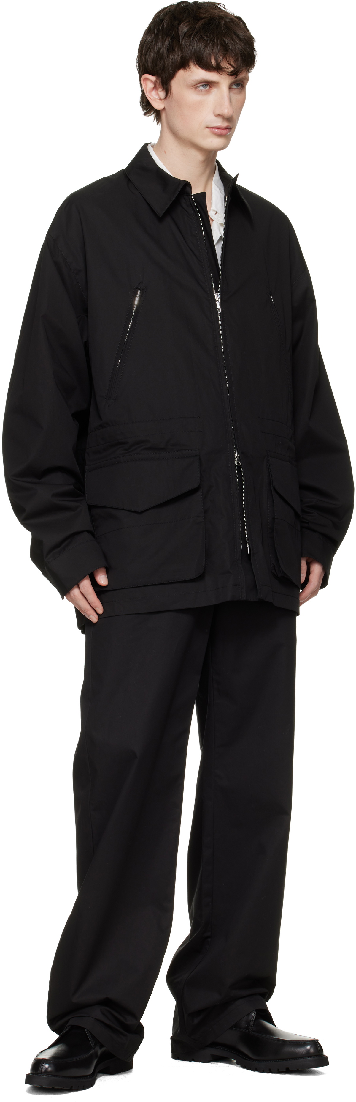 Rier Black Cotton Trousers