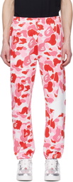 BAPE Pink ABC Camo Sweatpants
