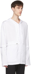 HELIOT EMIL White Tencel Shirt Jacket