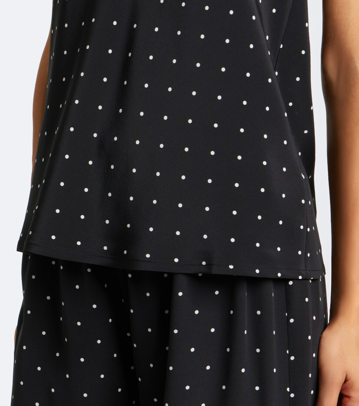 Asceno Matera polka-dot silk camisole