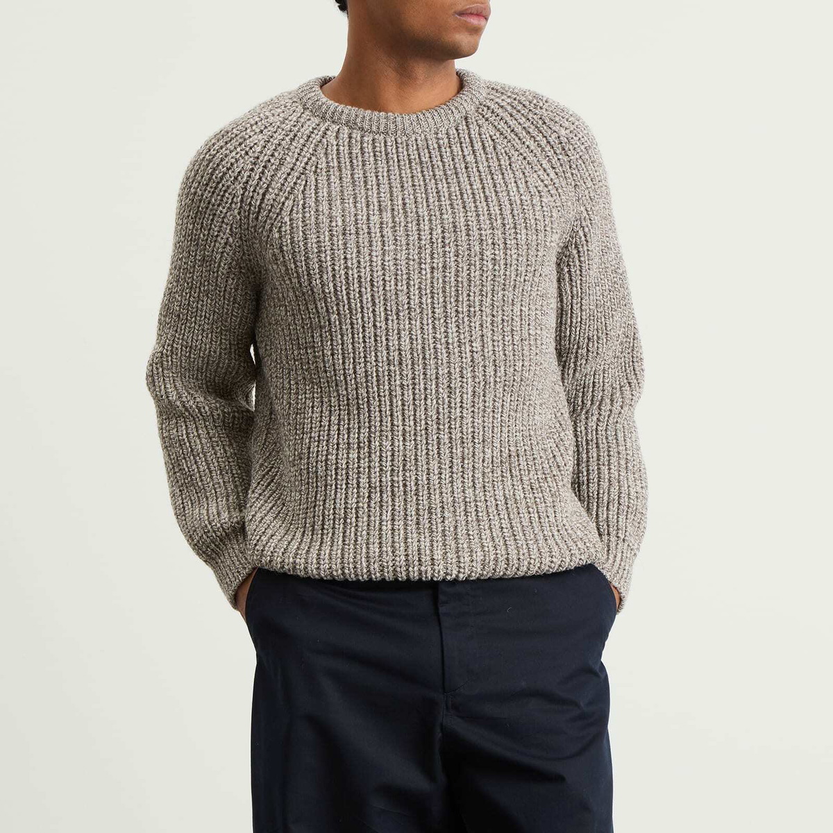 Café Mountain Men's Holmes Raglan Knit in Natural