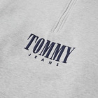 Tommy Jeans Men's Authentic Logo Half Zip Sweat in Grey