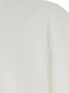 Purple Brand White Crewneck T-shirt With Dropped Shoulders In Cotton Man