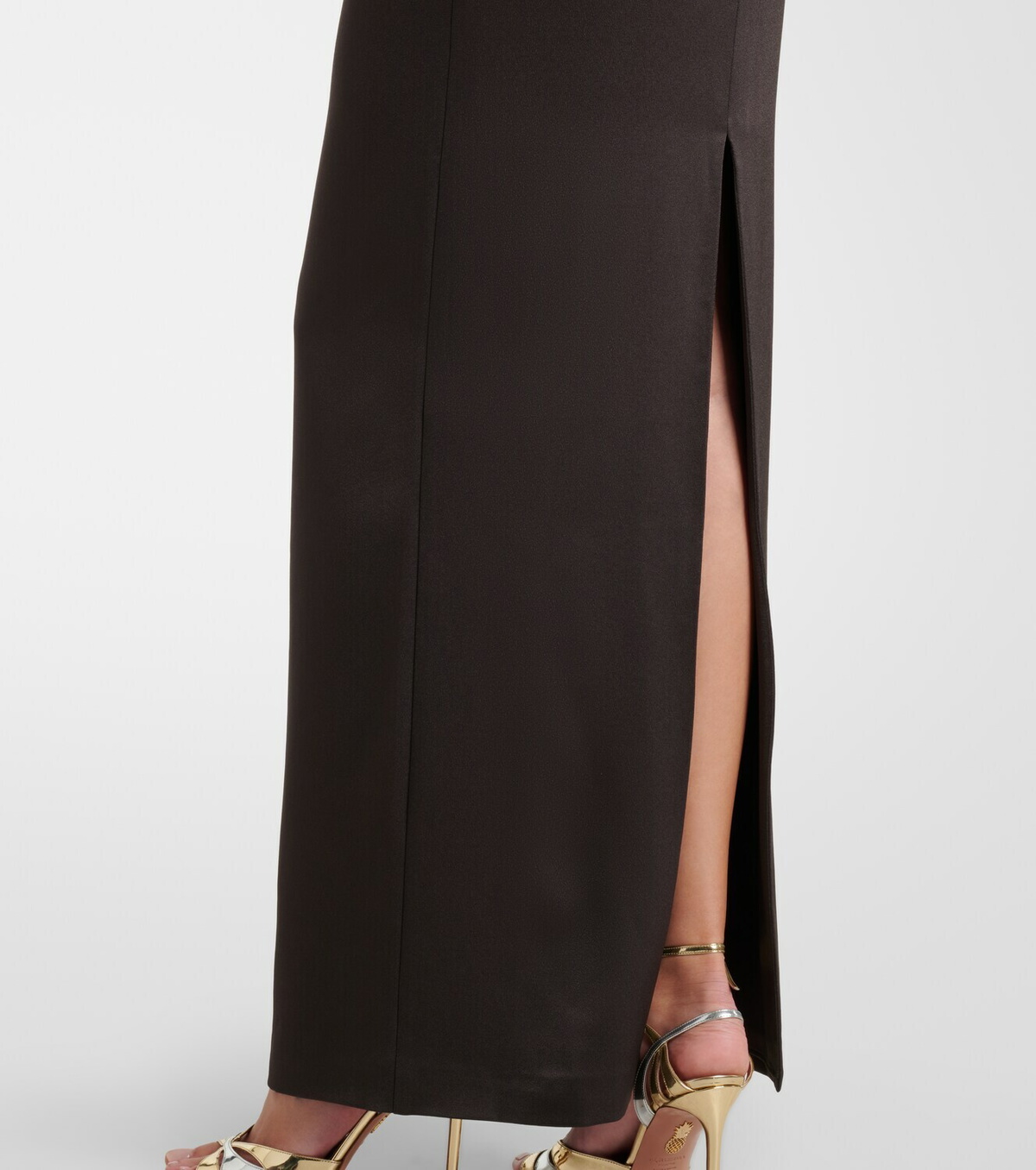 Alex Perry Draped satin crêpe bustier gown