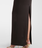 Alex Perry Draped satin crêpe bustier gown