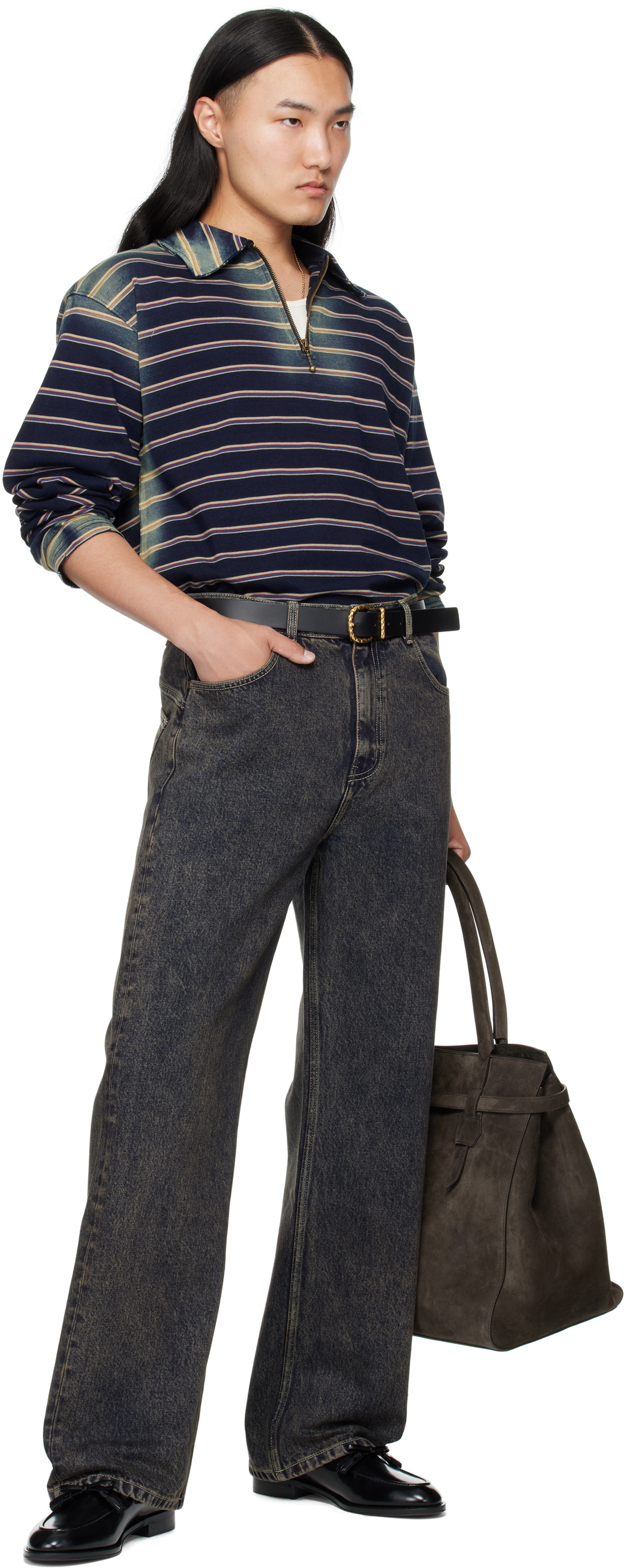 MMIC Navy & Beige Boho Polo