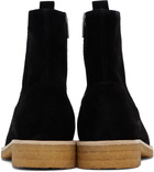 Represent Black Crepe Chelsea Boots