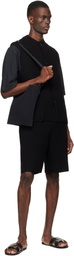HOMME PLISSÉ ISSEY MIYAKE Black Rustic Knit Vest