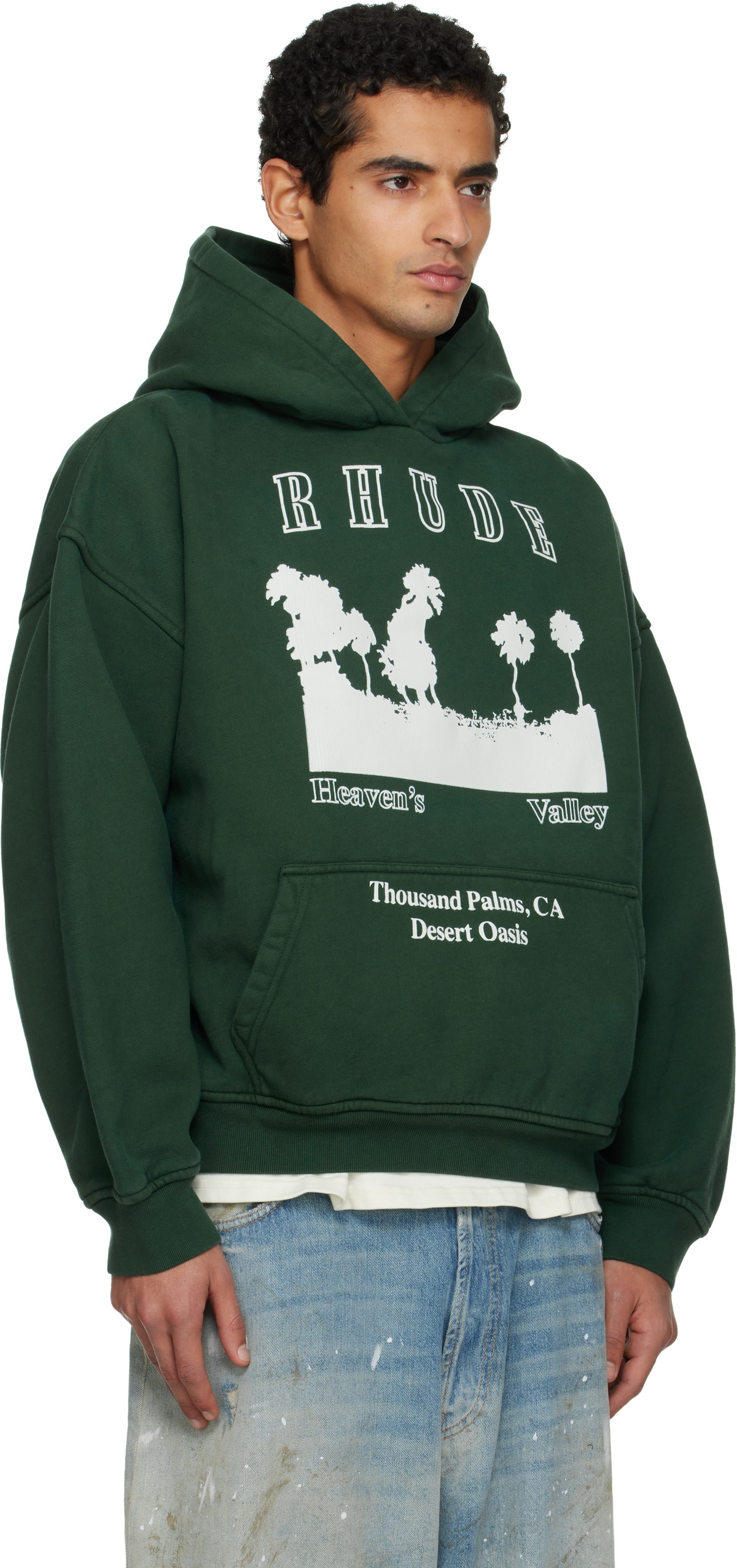Rhude Green 'Thousand Palms' Hoodie