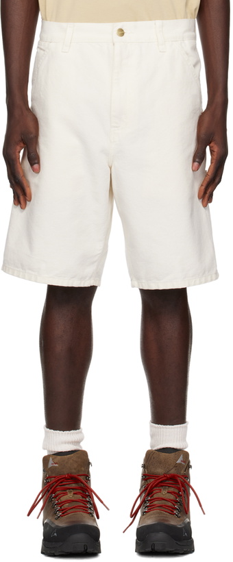 Photo: Carhartt Work In Progress Off-White Single Knee Shorts